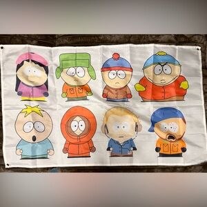 Vintage South Park Flag 46" x 27" w/ Jay Silent Bob SP Creator Website Rare! GC!